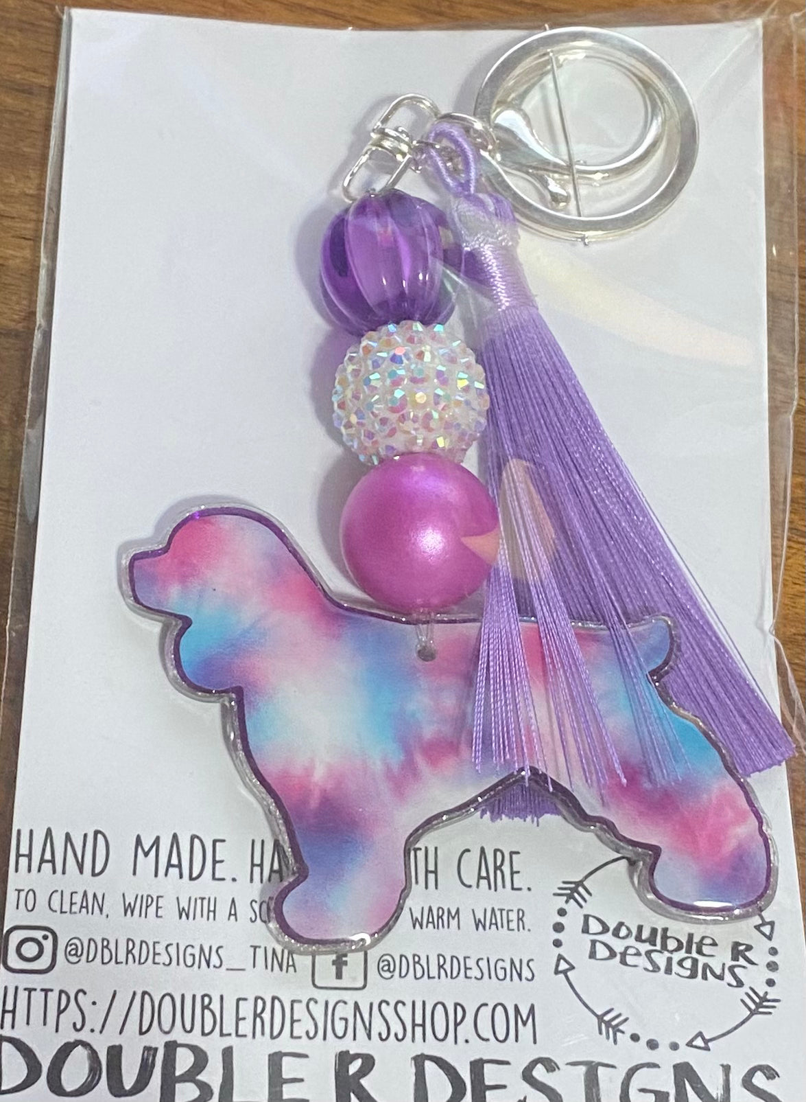 3” Cocker Spaniel Beaded Key Chain