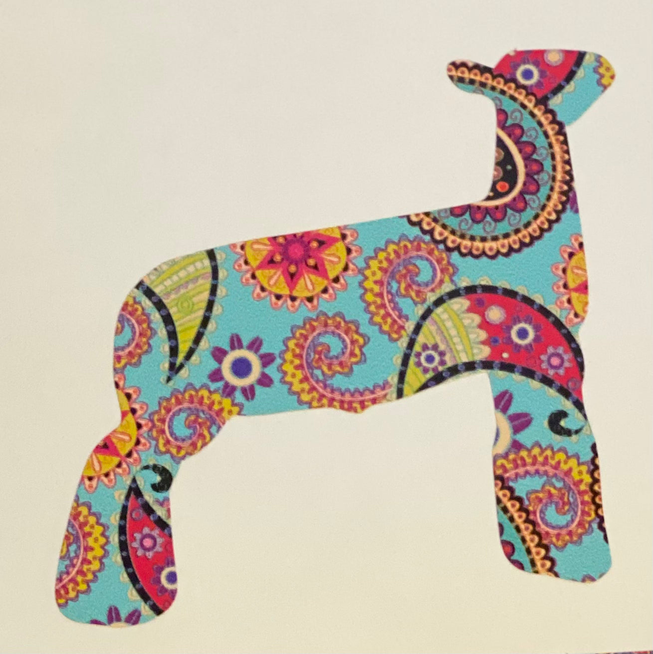 Show Lamb Decal (Turquoise Moonbeam)
