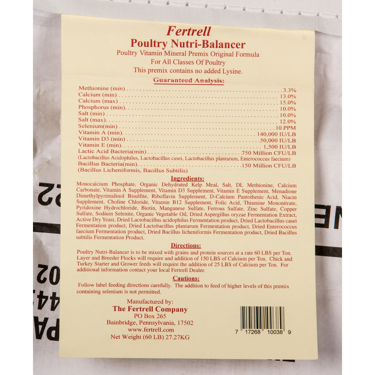 Fertrell Poultry Nutri Balancer 60 lb