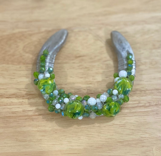 Green Beaded Horseshoe