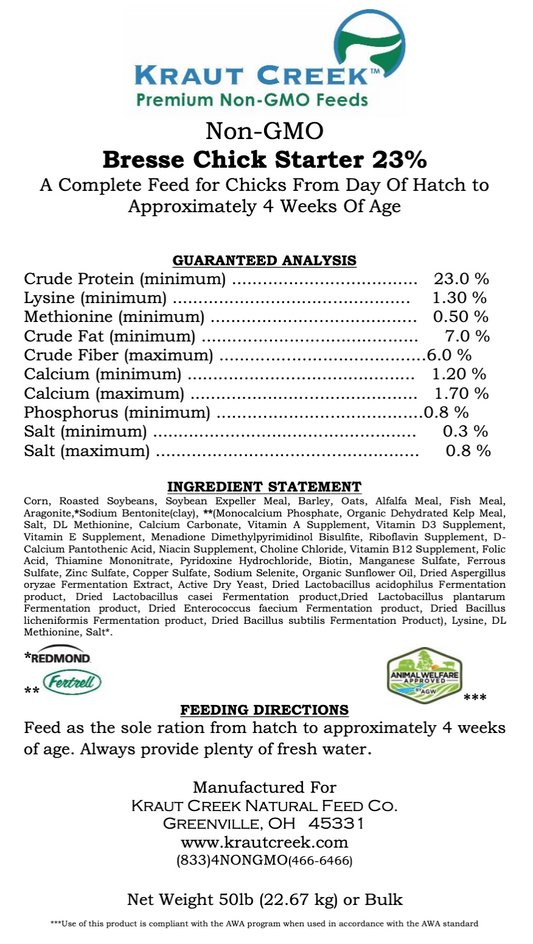 Kraut Creek 23% NON GMO Bresse Starter