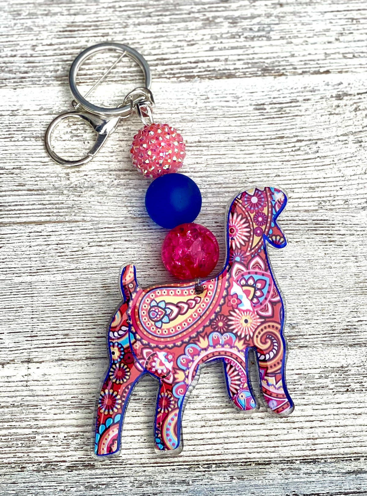 3” Show Wether Market Goat Key Chain