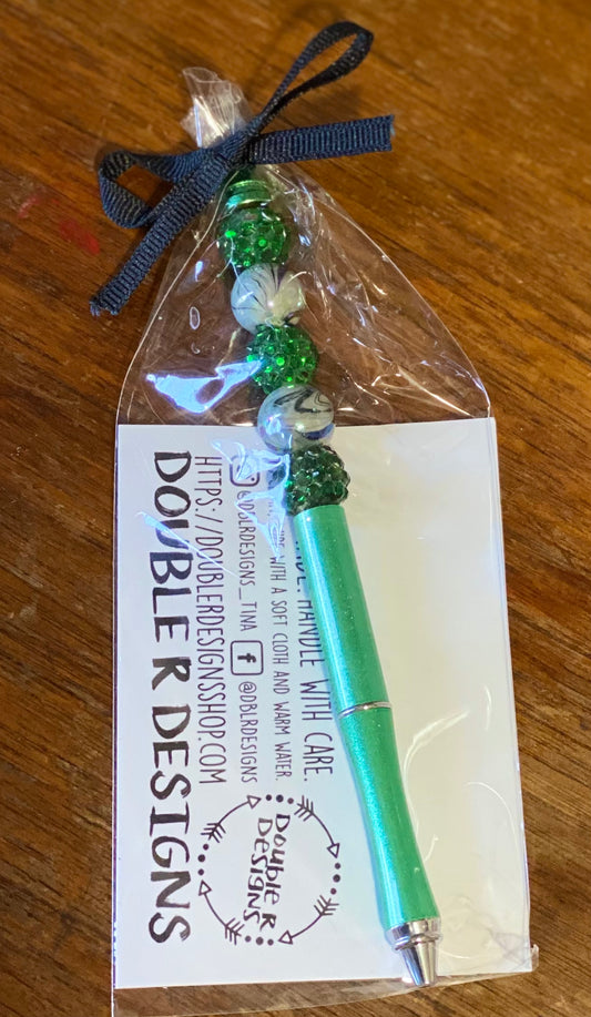 Green Beaded Pen