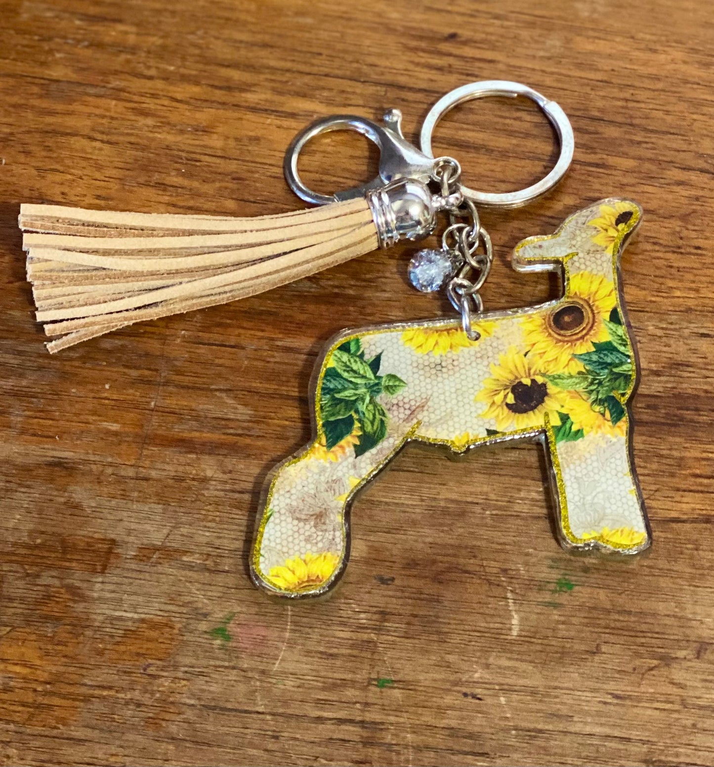 3” Show Lamb Key Chain