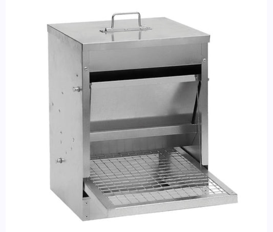 Galvanized Treadle Poultry Feeder